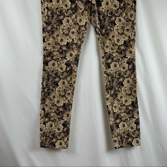 Madewell Lightweight Corduroy Brown & Cream Floral Jean Pants NWOT - Picture 3 of 12